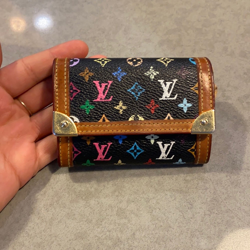 VINTAGE LV MURAKAMI BLACK  CARD HOLDER - Picture 2 of 10